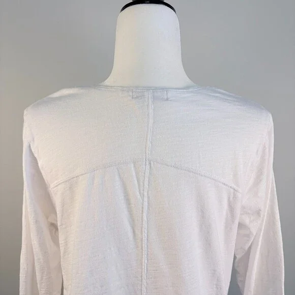 Habitat Long Sleeve Top Tunic Lagenlook Boho Coastal Casual White Size Medium - Picture 11 of 13